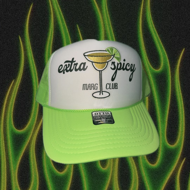 Extra Spicy hat styled for the shop page